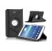 S-Hardline Samsung Galaxy Tab4 7.0 T230 Black Leather Shockproof 360 Degree Rotate Flip Cover