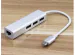 Tech Gear USB-C to Gigabit Ethernet USB A 3.0 Adapter Hub for USB C Type-C Thunderbolt 3 MacBook/MacBook Pro, Dell XPS 13, HP Spectre X2 and More (Silver Aluminum)