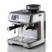 Ariete Metal Coffee Machine 1312, 1600 Watt, 15 Bar, 220 g Bean Capacity, Grinding Adjustment, Digital Display, ESE Pod Compatible, Maxi Cappuccino Device, Silver