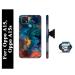 Mobi Elite Abstract Wallpaper Printed Hard Back Cover Case with Mobile Holder, Pop holder, Pop socket for Oppo A15, Oppo A15s