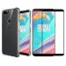 Kite Digital OnePlus 5T Transparent Bumper Shock Proof Corner Soft TPU Silicone Flexible Back Case Cover + 5D/6D/11D/21D (Black) Tempered Glass Screen Protector
