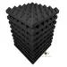 YGM Acoustic Foams Black Pyramid Soundproofing Studio Acoustic Foam 1X1 ,Set Of 9