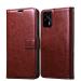 RUPELIK Realme X7 Max Vintage Leather flip Case Cover| Inside TPU with Card Pockets Wallet Stand Magnetic Closure 360 Degree Complete Protection Vintage Flip Cover for Realme X7 Max - Brown