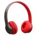 Cratix P47 Wireless Bluetooth Headphone with Mic and FM SD CARD SLOT (Red, Black, On the Ear)