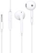 Headrick White On The Ear Hands Free Hd Sound Mobile Phone Android Wired Headset Earphone
