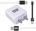Shopbucket White Combo Of Charger, Micro Usb Cable And Micro Usb Power Bank Cable