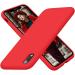 Empire Accessories Iphone Xr Red Leather, Silicon Camera Protection Back Cover