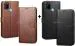 CASECRAFT Realme C17, Ralme 7i Black And Brown Artificial Leather, Rubber And Silicon Grip Case Mobile Back Cover (Pack of 2)