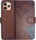 SUPER ME IPhone 11 Pro Max Brown Leather Dual Protection Flip Cover
