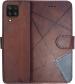 SUPER-ME Samsung F22 4g Dark Brown Leather Dual Protection Mobile Flip Cover