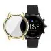 LIRAMARK Soft TPU Front Protection Case Cover for Fossil Gen 5 Carlyle Smart Watch (Golden)