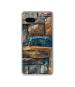 Casotec Decorative Stone Cladding Design Printed Silicon Soft TPU Back Case Cover Google Pixel 6a 5G
