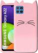 Lejaao Samsung Galaxy A22 4G Rose Gold Silicone Mobile Back Cover