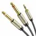 Ugreen Gold Plated 3.5mm 1/8 TRS to 6.35mm 1/4 TS Mono Y-Cable Splitter Cord