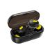 Wecool Black Yellow Moonwalk Mini In Ear Earbuds With Magnetic Charging Case