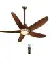 KUHL Luxus C5 1400 MM 5 Aerodynamic Blades Reverse Mode Celling Fan, Brown