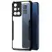 Fashionury Back Cover Case for Samsung Galaxy M51 (Shockproof | Hybrid TPU & PC | Transparent | Black Bumper)