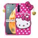 RUPELIK (Hello Kitty Oneplus Nord Pink) Hello Kitty Rupper Back Case Cover |3D Cute| Soft Silicone Back Cover with Pendant Compatible for Oneplus Nord (Pink)