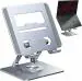 CARE CASE 360 Rotating Tablet Stand Aluminum Alloy Adjustable Height Rotation Bracket for Desk Ergonomic Foldable Aluminum Tablet Laptop/Tablets/Mobile Phones (Silver, 1pcs)
