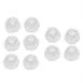 Crysendo White Plastic, Rubber Earbuds Tips For Sennheiser, Skullcandy, Samsung, Sony, Jbl, Mi, Beats (Pack of 10)
