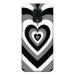 MobiEra Poco M2 Pro Black Grey Hearts Design Plastic Hard Case Cover