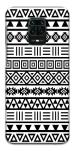 Mobiera Aztec Print Black & White Design Printed Back Cover Case For Redmi Note 9 Pro