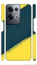 YAPZONE Abstract Yellow and Blue/Grey Stripes |Designer Printed Hard Back Cover for Oppo Reno 8 Pro 5G Premium & Attractive Case for Your Smartphone