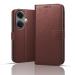 RJR Oneplus Nord CE 3 (5G) Flip Cover | Magnet Kick Stand | Shockproof | Dual Layer | Leather Flip Flap Mobile Flip Back Case Cover for Oneplus Nord CE 3 (5G)- Brown