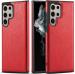 Excelsior Premium PU Leather Back case Cover with 360 Degree Full Body Protection | Shockproof for Samsung Galaxy S24 Ultra (Red)