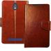 Frazil Vintage Leather Flip Cover Case for Jio Phone Next/JioPhone Next/Jio Next | Inner TPU | Foldable Stand | Wallet Card Slots - Walnut Brown