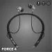 Tiger Force 4 Super Bass Wireless Bluetooth Neckband Earphone with 30 Hours Play Time Bluetooth Headset (Black, In the Ear)