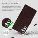 Casotec Premium Leather Kickstand Wallet Flip Case Cover with Magnetic Closure for Samsung Galaxy A34 5G - Coffee