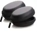 Tech Gear Earphone Headphone Case Pouch Cover Carrying Case for Earphones, Headset, Pen Drives, SD Cards, All Mobile Accessories (Black) (Pack of 2)