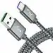 Wayona Nylon Braided Dash Charging Cable (5V/4A) and Data Sync Fast Charge Type C Cable for OnePlus 7, 6T,6,5,5T, 3T, 3 (Nylon Dash 3 FT, Grey)