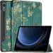ProElite Smart Trifold Flip case Cover for Samsung Galaxy Tab S9 FE 10.9 inch Support S Pen Magnetic Attachment, Flowers