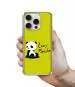 Casotec Lazy Panda Printed Silicon Soft TPU Back Case Cover for Apple iPhone 15 Pro
