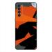 GADGETSWRAP Printed Vinyl Skin Sticker for Oppo Reno 4 Pro - Orange Black