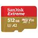 SanDisk Extreme 512GB microSDXC UHS-I, V30, 190MB/s Read, 130MB/s Write, Memory Card for 4K Video on Smartphones, Action Cams and Drones