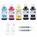 Needle High Yield 5 x 100ml Cartridge Inkjet Ink Refill Toolkit (N-CART-CMYKKTK-100) Compatible with HP and Canon Cartridge Inkjet Printers (CMYKK set)