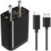 FIEUSCHE 3 A Mobile Type C Fast Charger 18Watt with Quick Charge 3.0 Support Charger with Detachable Cable (Black, Cable Included)