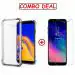 Kite Digital Samsung J4 Plus Transparent Bumper Shock Proof Corner Soft TPU Silicone Flexible Back Case Cover and Premium Tempered Glass Screen Protector