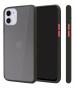 Aloin Apple iPhone 12 Mini Black Polycarbonate Smoke Translucent Shock Proof Smooth Rubberized Matte Hard Case Cover