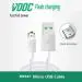 Mifkrt White Micro Usb Cable 0.99 M 5V 4A Vooc Superfast Charging Cable For Reno, F11, Find 7, R7 Plus, N3, R5, U3, F1 Plus, R9S, R9S Plus