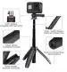 Tech Gear extendable selfie stand for go pro (2 in 1 mini tripod stand ) black support upto 50g