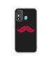 Casotec Pink Mustache Pattern Design Printed Silicon Soft TPU Back Case Cover for Itel A27