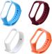 Microcart Silicone Blue, White, Red, Orange Smart Band Strap For Xiaomi Mi Band (Pack Of 4)