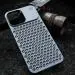 Million Cases Back Cover Case for iPhone 13 Pro Max Shockproof Protective Aero Mesh Metallic Hybrid Case(Black)