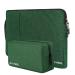 Stysol Green Denim 15 To 16 Inch Laptop Sleeve Case Cover With Charger Pouch For Chromebook Macbook 15.6 Thinkpad (Set Of 2)