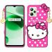 Monkish Silicone Hello Kitty Rubber Back Cover Case Compatible with Realme C35 (Pink)