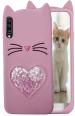 Aviaaz Samsung Galaxy A50 3D Pink Rubber Back Cover